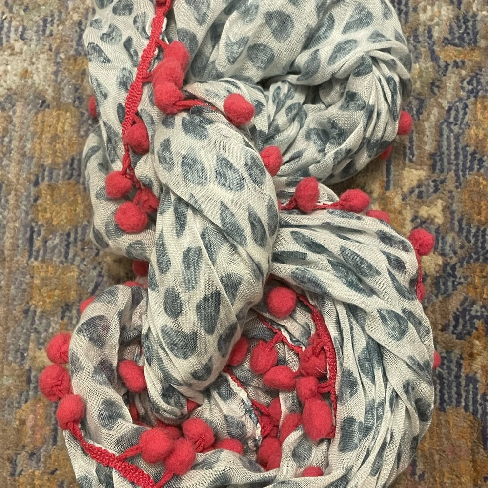 Large sheer linen/Cotton blend scarf